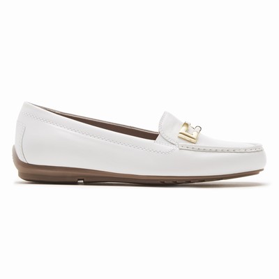 Rockport Total Motion Driver Ornament Mokassins Damen Weiß CAV-418620